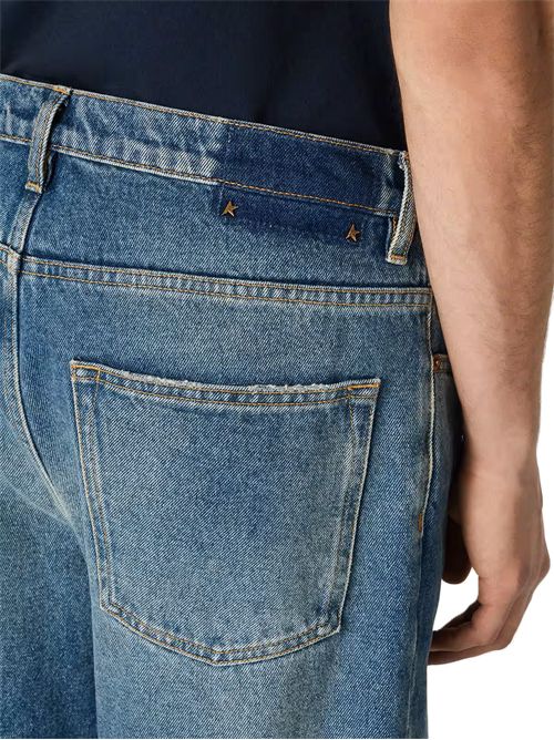 Jeans loose dal lavaggio medio di colore blu Golden Goose | GMP01636.P000621.50100BLUE